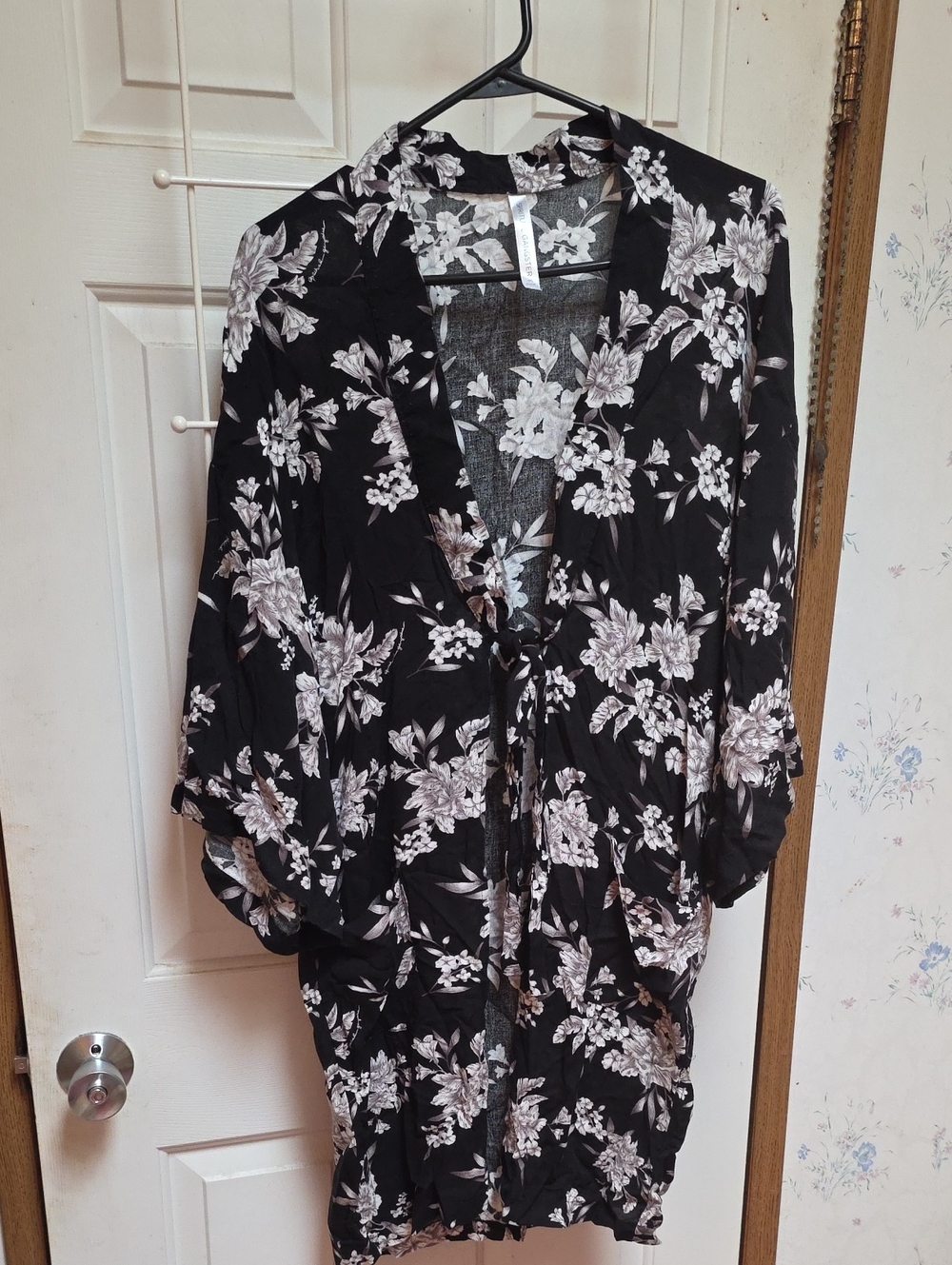 Spiritual Gangster Black Floral Swim Coverup